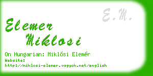 elemer miklosi business card