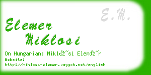 elemer miklosi business card